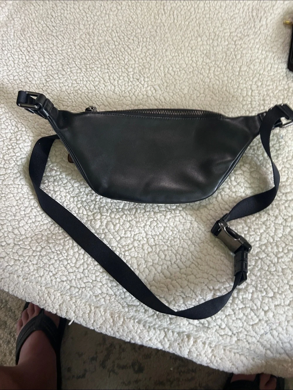 Coach Black Crossbody Belt Bag with Brown Logo Print - Picture 3 of 3